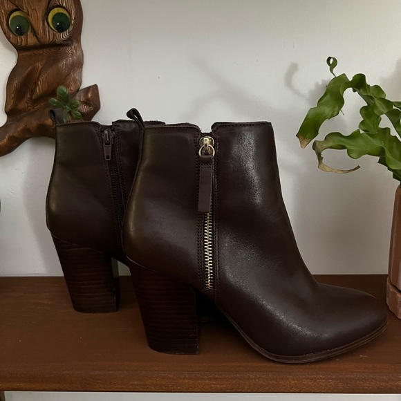 Aldo Brown Leather Ankle Boots - Picture 8 of 8